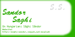 sandor saghi business card